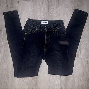Rolla’s Westcoast Super Skinny black ripped kids jeans